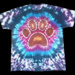 Dog Paw print tie dye tie-dye shirt