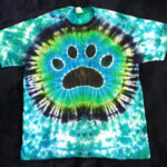 Dog Paw print tie dye tie-dye shirt