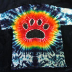 Dog Paw print tie dye tie-dye shirt