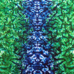Green Blue Marble Faces -ladies tie dye