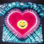 tie dye, tie-dye, tie-dyed, tie dyed, heart, smiley