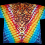 tie dye, tie-dye, tie dyed, tie-dyed, shirt, rainbow, vee