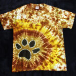 Dog Paw print tie dye tie-dye shirt