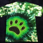 Dog Paw print tie dye tie-dye shirt