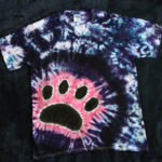 Dog Paw print tie dye tie-dye shirt