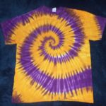 purple & Gold Swirl tie dye