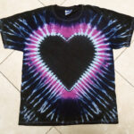 tie dye, tie-dye, tie dyed, tie-dyed, shirt, black, heart