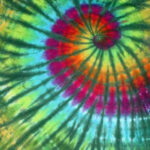 Green Stripe Swirl -ladies tie dye