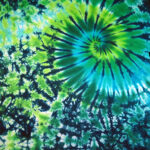 Green blue marble swirl -ladies tie dye