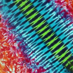 Orange Zipper -ladies tie dye