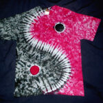 tie dye, tie-dye, tie dyed, tie-dyed, shirt, yin yang, black, red