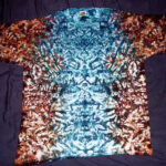 tie dye, tie-dye, tie dyed, tie-dyed, shirt, rusty, blue, mirrored