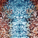 Rusty Blue Faces tie dye