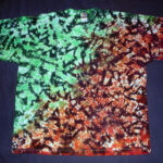 tie dye, tie-dye, tie dyed, tie-dyed, shirt, rusty, marble, green