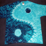 tie dye, tie-dye, tie dyed, tie-dyed, shirt, blue Yin, yang