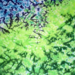 Blue Shoulder Green Marble tie dye