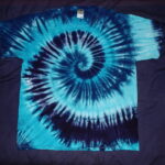 tie dye, tie-die, tie-dyed, tie dyed, shirt , swirl, blue