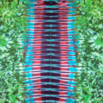dark marble green zipper -ladies tie dye