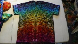 Dark Rainbow Marble Faces Short Sleeve Tie Dye