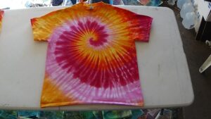 Pink Swirl Short Sleeve Tie Dye