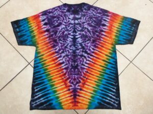Purple Vee Short Sleeve Tie Dye