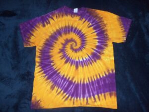purple & Gold Swirl tie dye