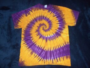 purple & Gold Swirl tie dye