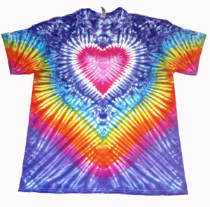 pink awakening heart tie dye shirt