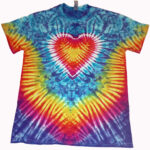 yellow awakening heart tie dye shirt