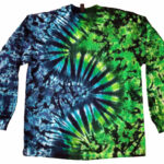 Green ZigZag Longsleeve Tie Dye