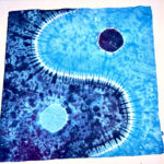 Blue Yin Yang Tie Dye Bandana 27" x 27"