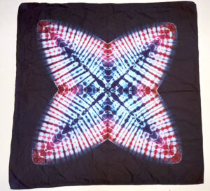 Quadrapole tie dye bandana