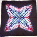 Quadrapole tie dye bandana