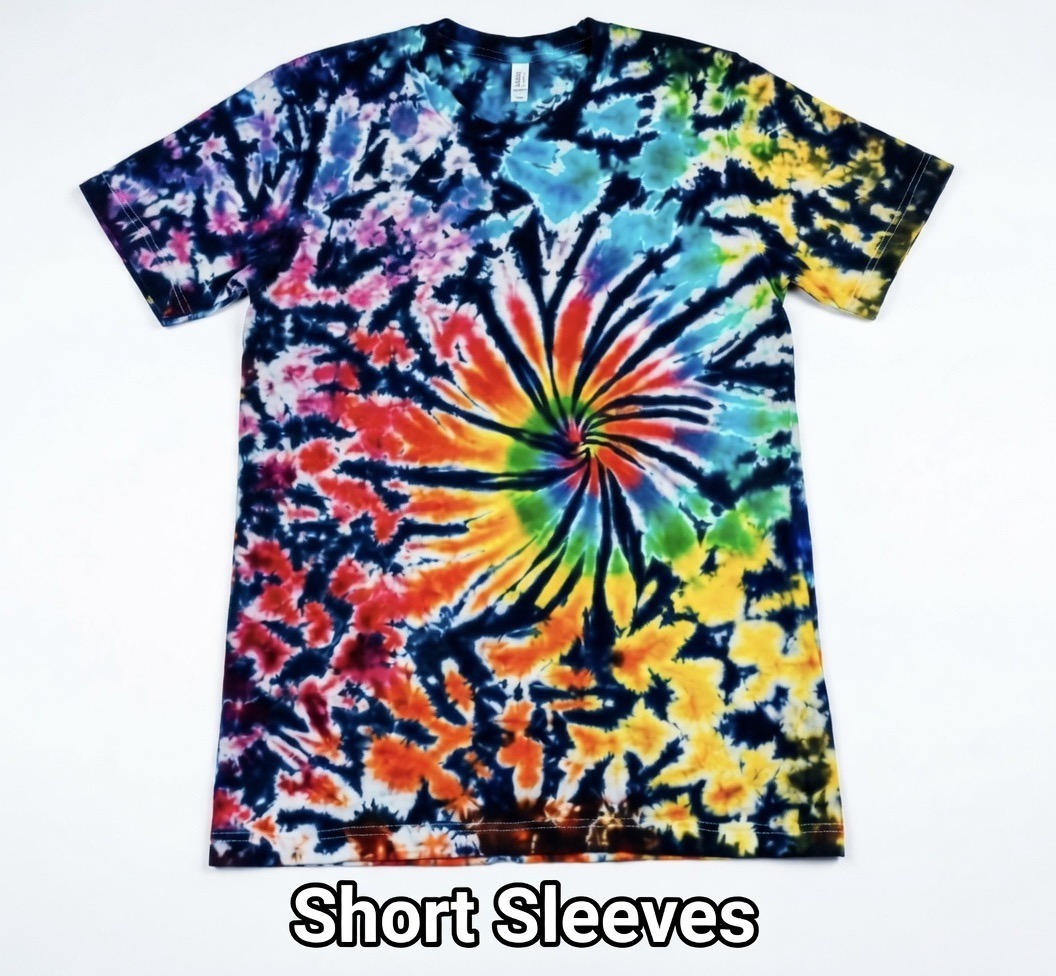 Short sleeve tie-dye swirl shirt