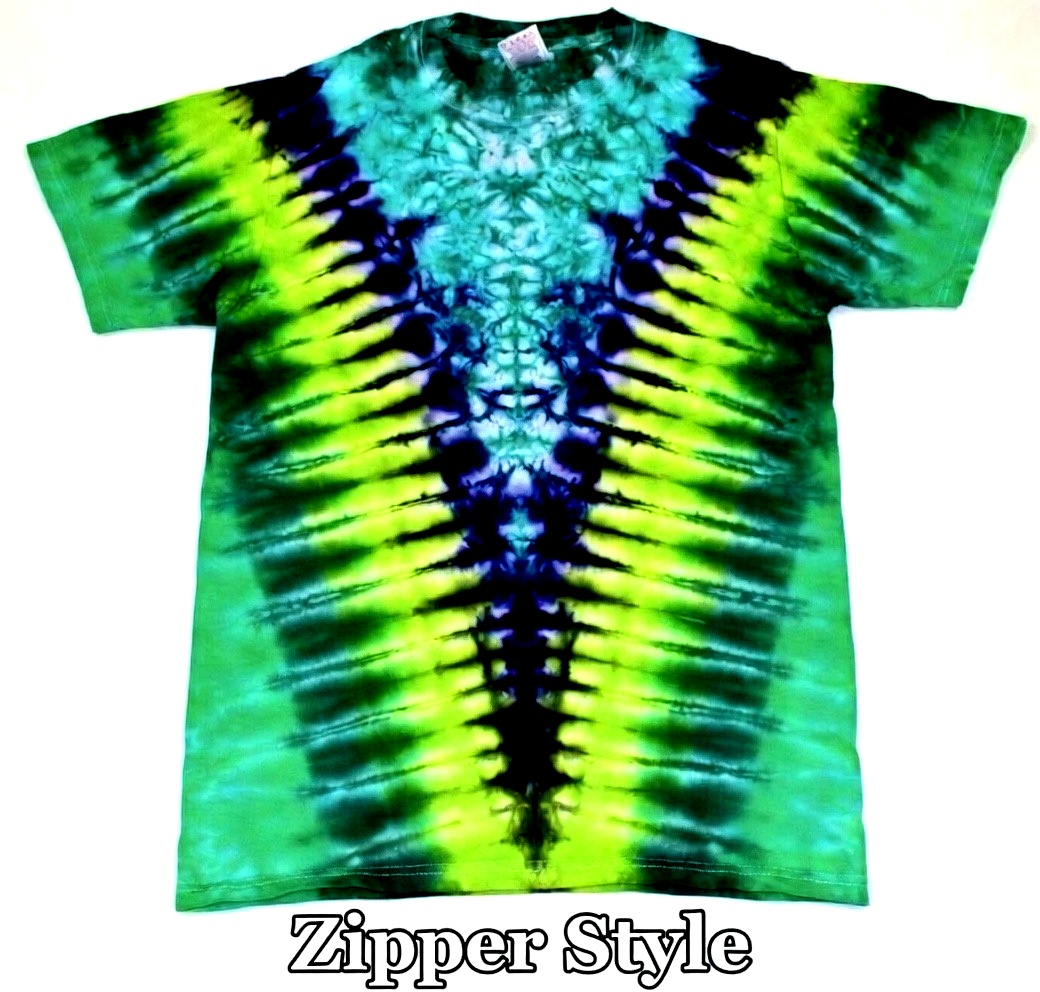 Zipper style tie-dye shirt