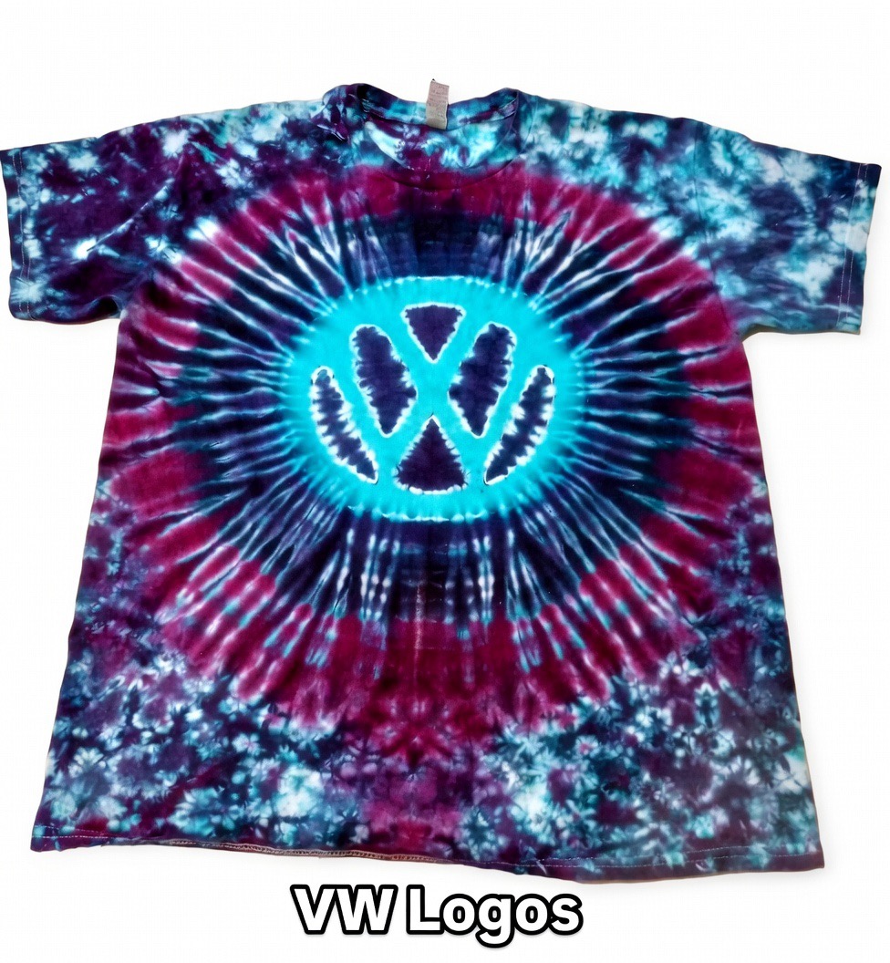 Volkswagen logo tie-dye shirt