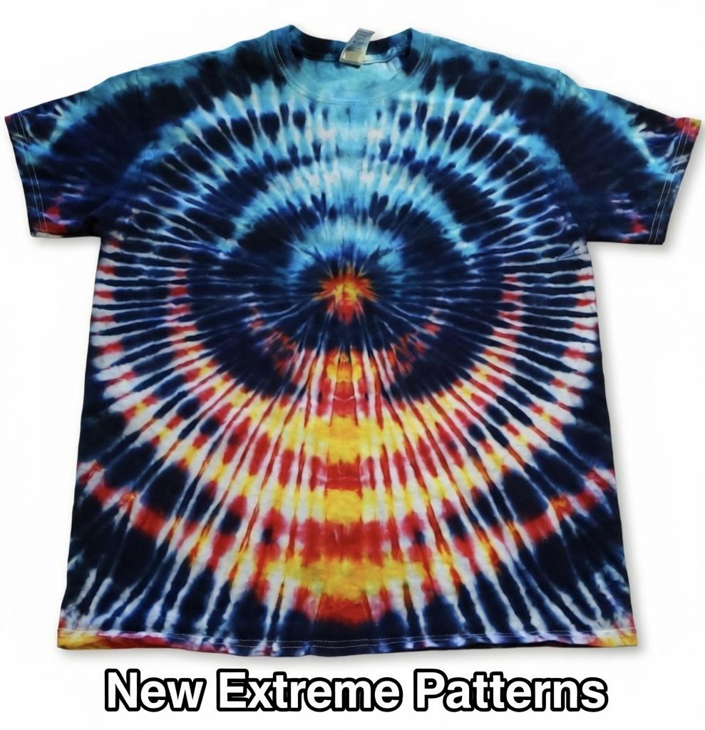 Fire and Ice ripples tie-dye