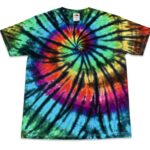 black swirl tie-dye shirt