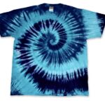Blue swirl tie-dye shirt