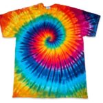 rainbow swirl tie-dye shirt